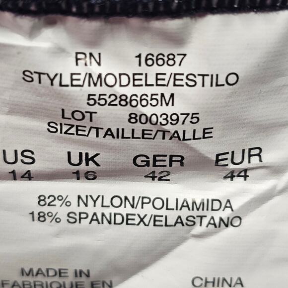 A & H Sportswear Co. Inc. Scoop Neck Tankini Top with Tummy Control Size 14 - Picture 7 of 10